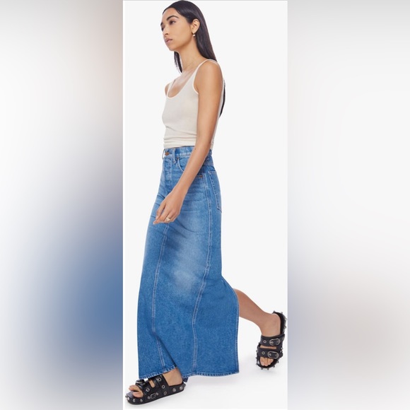 MOTHER The Candy Stick Denim Maxi Skirt - Picture 2 of 5